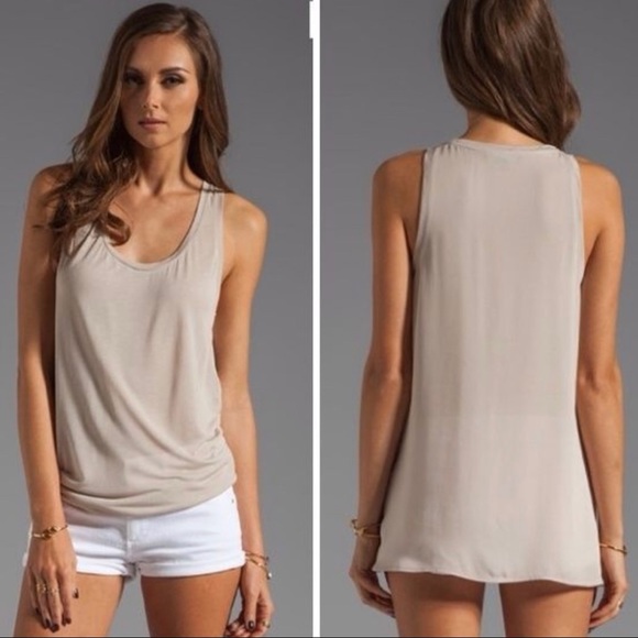 Vince Tops - 🆕 NWOT Vince High Low Scoop Neck Solid Tank Top